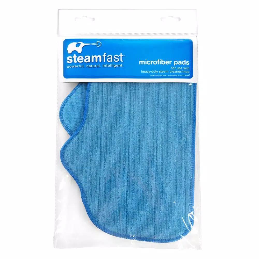 SteamFast Replacement Microfiber Cleaning Pads for Heavy-Duty Steam Cleaners, 2-Pack