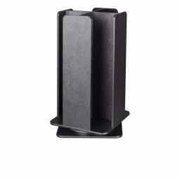 Unbranded RCLO Series 4-Section Revolving Countertop Portion Cup and Lid Organizer - Black thumbnail 1