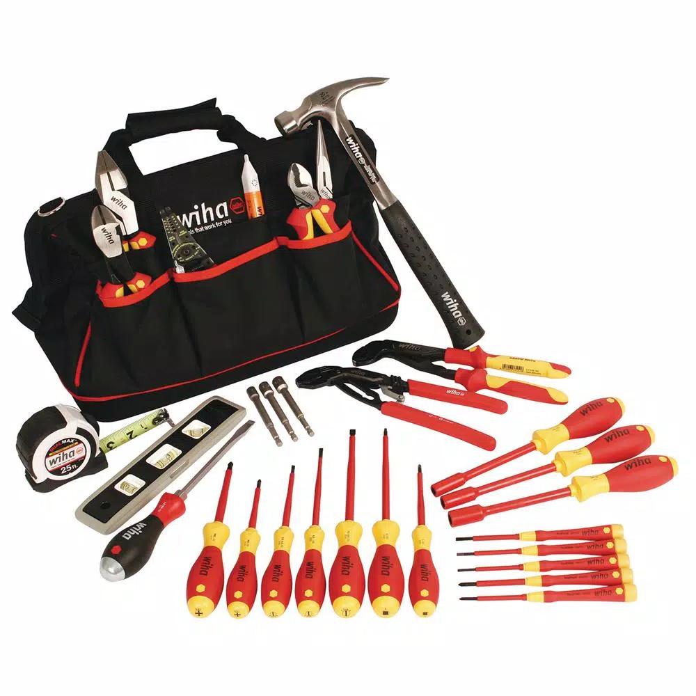 Wiha 30-Piece Insulated Journeyman's Electrical Tool Set - VDE Certified