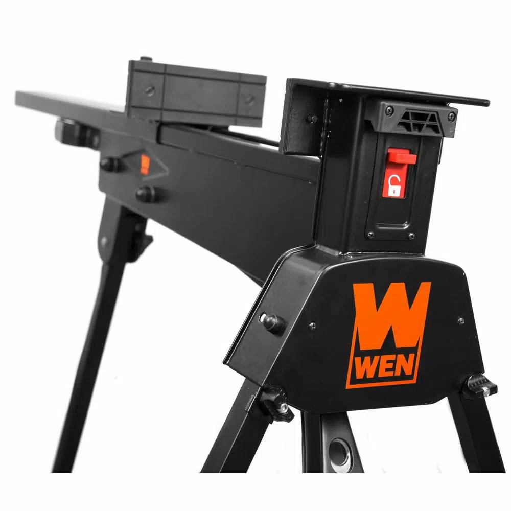 WEN Portable Clamping Saw Horse Work Bench with 600 lb. Capacity and Non-Marring Jaws