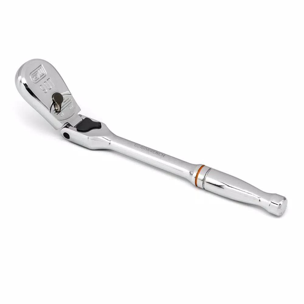 GEARWRENCH 1/4 in. Drive 90-Tooth Locking Flex Head Teardrop Ratchet