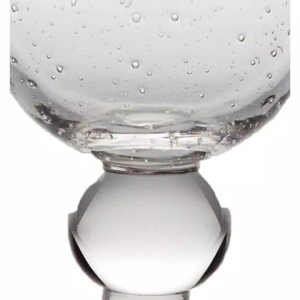 Abigails St. Remy 8 oz. Bubble Wine Glass Set of 4, Mouth-Blown Handmade Glass