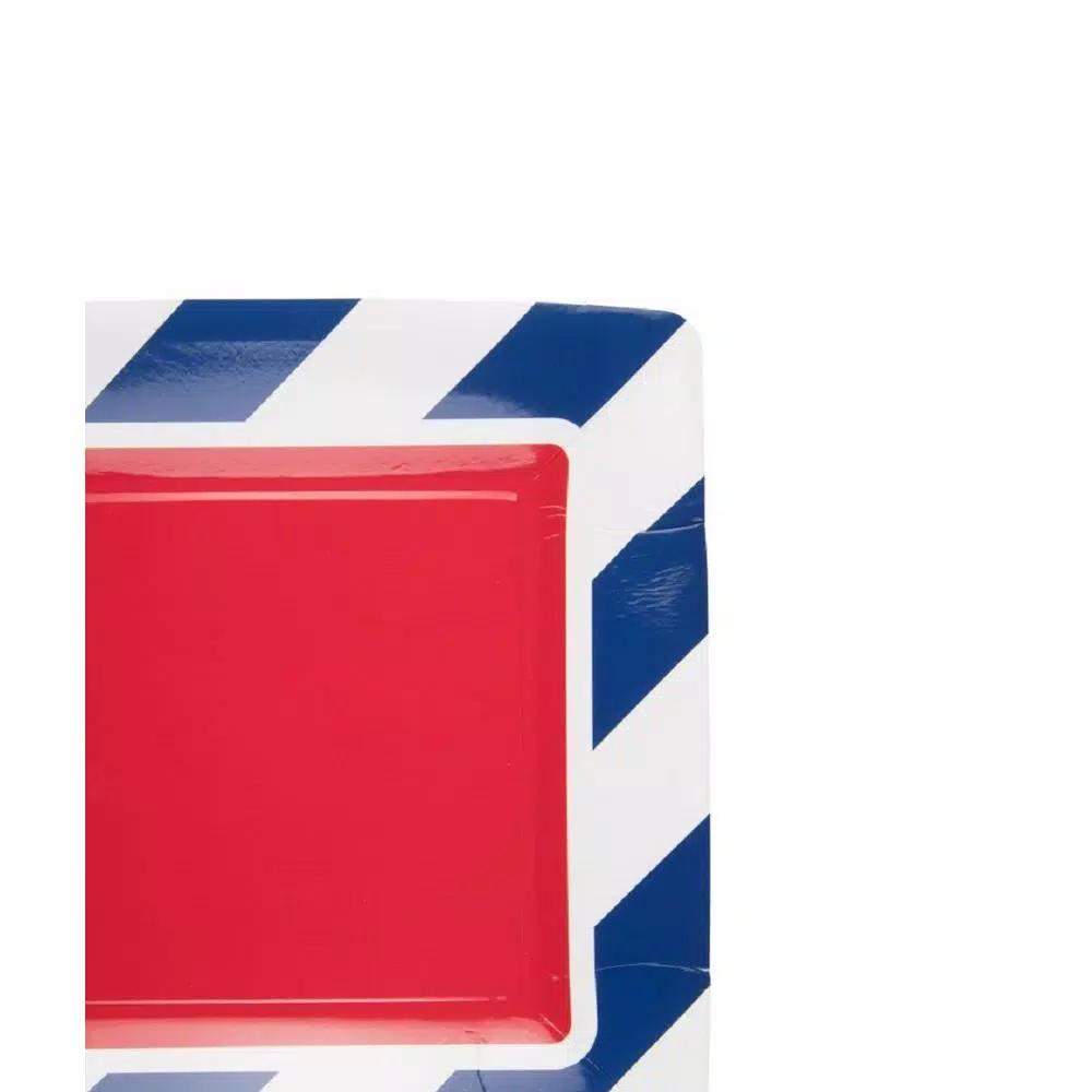Sugar Plum Party SugarPlum Collection Square Disposable Paper Dinner Plates, 16-Piece Set