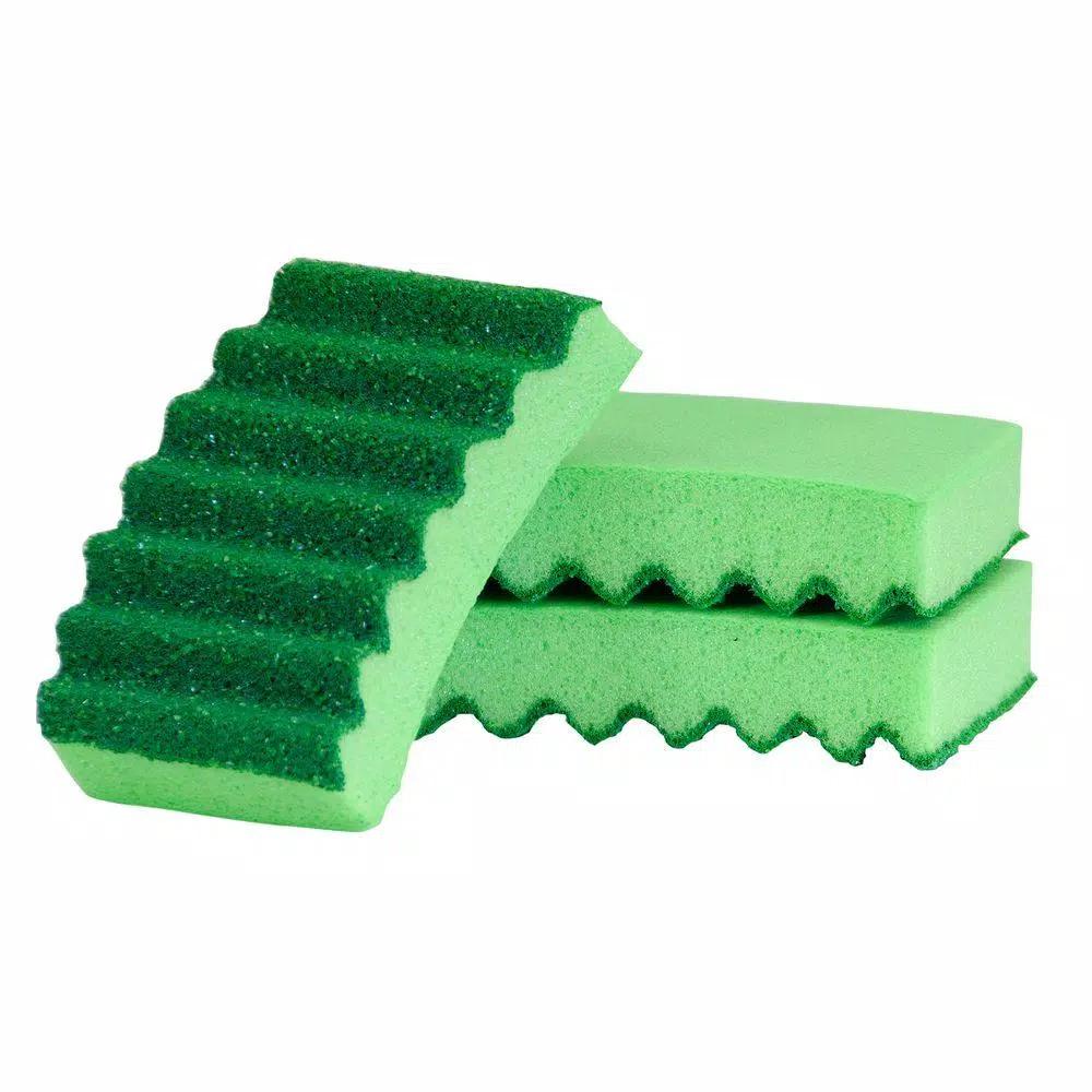 Lysol Heavy-Duty Durable Scrub Sponges, Odor Resistant, 3-Pack