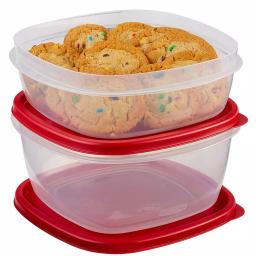 Rubbermaid Easy Find Lids 10-Piece Food Storage Container Set, Red/Clear thumbnail 3
