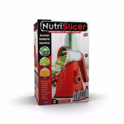 As Seen on TV NutriSlicer 3-in-1 Rotating Mandoline Slicer and Grater, Stainless Steel thumbnail 3