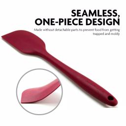 Ovente Premium Silicone Spatula with Stainless Steel Core, Heat-Resistant 500°F, Red thumbnail 3