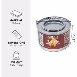 Unbranded Methanol Gel Chafing Fuel - 2.5 Hour Burn Time for Catering and Buffets thumbnail 2