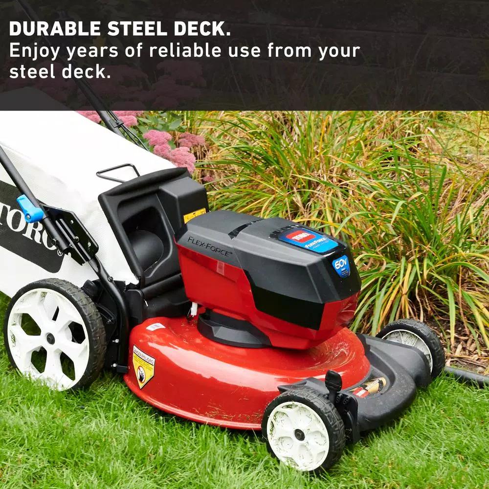 Toro 21 in. 60V Max Cordless Walk Behind Push Lawn Mower with 4 Ah Battery and Charger
