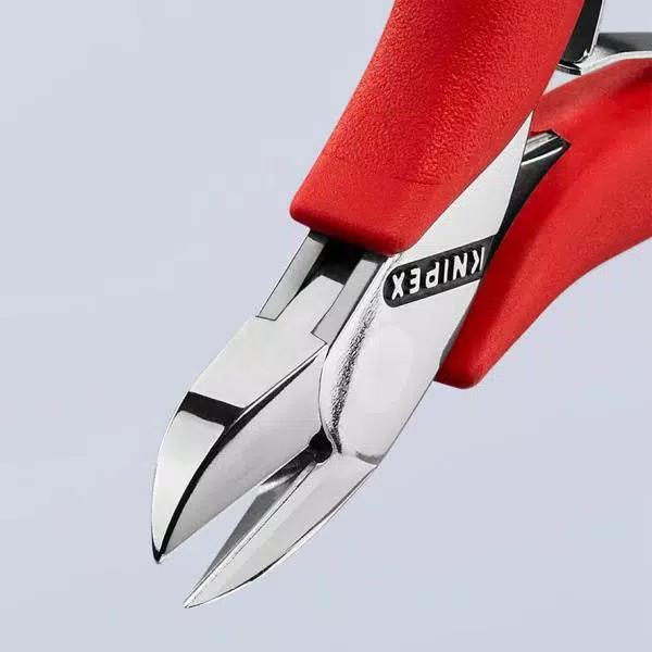 KNIPEX 4-1/2 in. Electronics Diagonal Cutters, Round Head Flush Cut Pliers