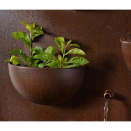 Kenroy Home Silva 31 in. Steel Wall Fountain with Built-in Planters, Rusty Red Finish thumbnail 9