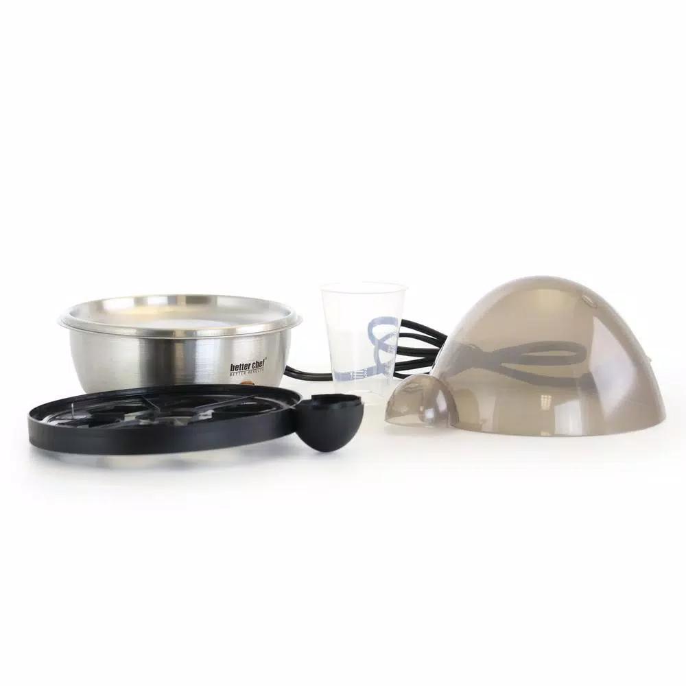 Better Chef 7-Egg Stainless Steel Egg Cooker, Silver/Black