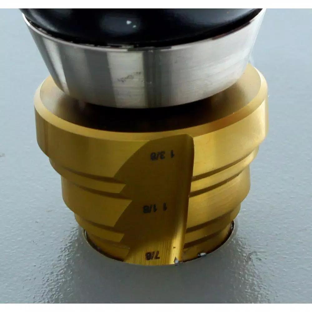 Ideal Titanium Nitride Coated Step Drill Bit, 1/4 in. to 1 3/8 in., 3/8 in. Shank