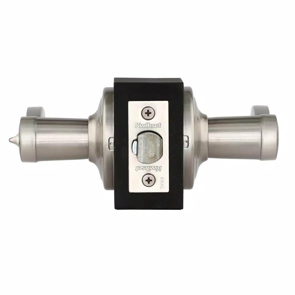Kwikset Lido Satin Nickel Exterior Entry Door Lever with SmartKey Security