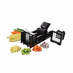 Simposh Easy Food Slicer Dicer and French Fry Cutter with Ratchet Action Pusher thumbnail 1