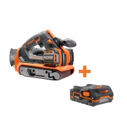 RIDGID 18V Cordless Brushless 3 in. x 18 in. Belt Sander with 1.5 Ah Lithium-Ion Battery thumbnail 1