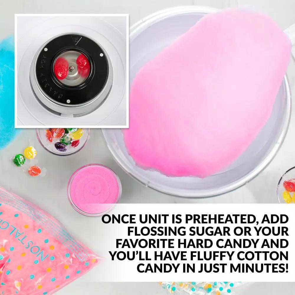 Nostalgia Retro Aqua Electric Cotton Candy Maker with 2 Reusable Cones