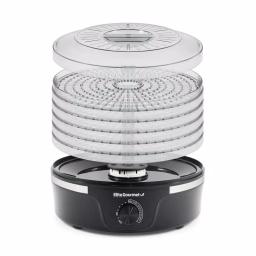 Elite Gourmet 350W Food Dehydrator with 5 BPA-Free Trays and Adjustable Temperature Control, Black thumbnail 1