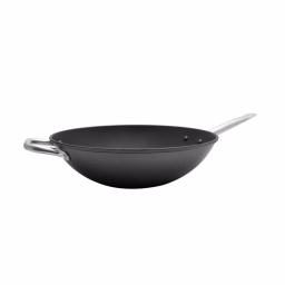 IMUSA 14 in. Light Cast Iron Pre-Seasoned Wok with Helper Handle thumbnail 6