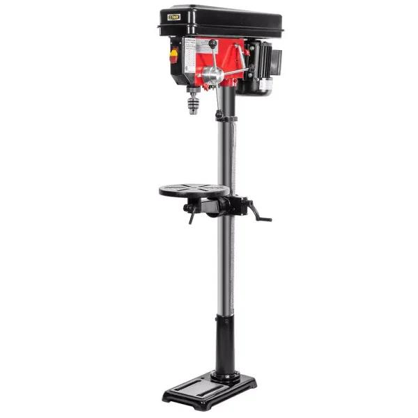 Stark 11 in. 16-Speed Stationary Drill Press with Floor Stand and Laser Light
