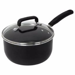 T-Fal Signature 3 Qt. Aluminum Nonstick Sauce Pan with Glass Lid, Black thumbnail 2