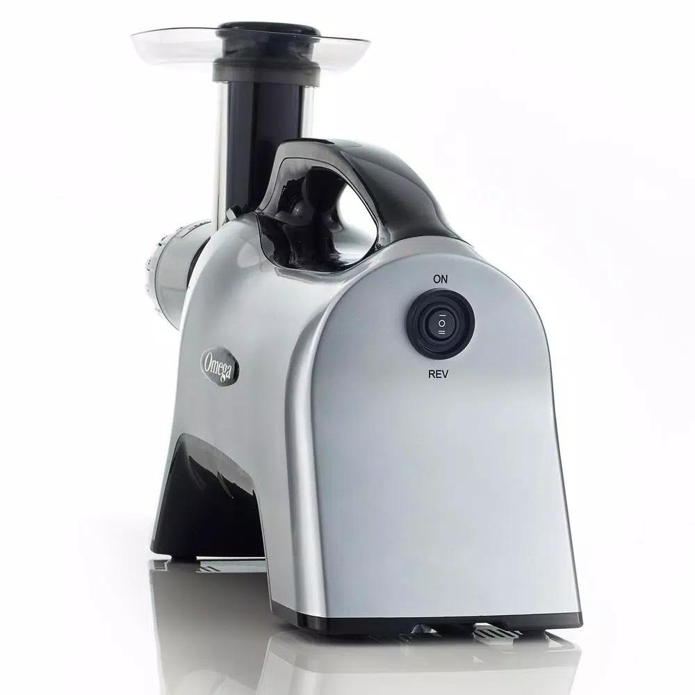 Omega NC1000 Nutrition Center Horizontal Slow Masticating Juicer, Silver