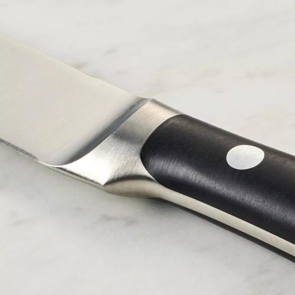 Tramontina 4-Piece 5 in. High Carbon Stainless Steel Serrated Steak Knife Set with Black Polycarbonate Handles