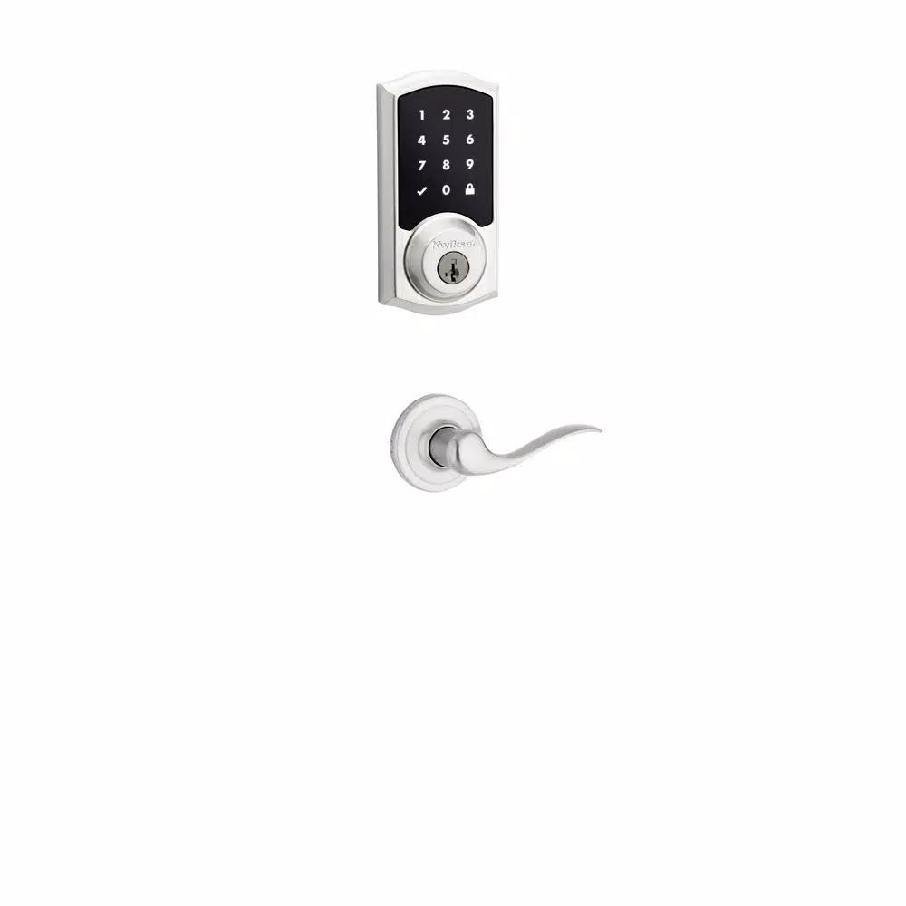 Kwikset Premis Touchscreen Smart Lock Satin Nickel Single Cylinder Deadbolt with Tustin Lever