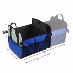 GigaTent 2-Compartment Collapsible Portable Trunk Organizer and Soft-Side Cooler, Blue thumbnail 2