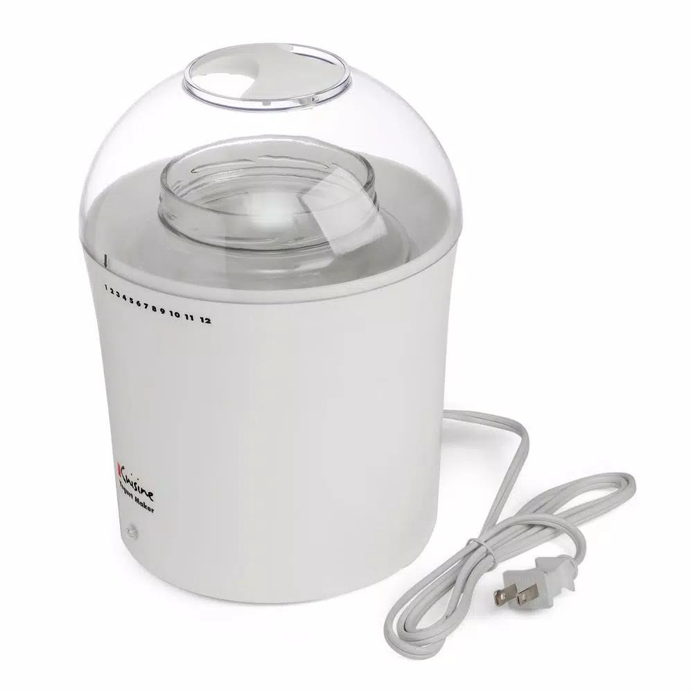 Euro Cuisine 2 Qt. Yogurt and Greek Yogurt Maker with Glass Jar and Cheese Making Kit