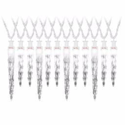 LightShow ColorMotion 24-Light White LED Icicle Christmas String Lights, 8 Effects, Outdoor/Indoor thumbnail 1