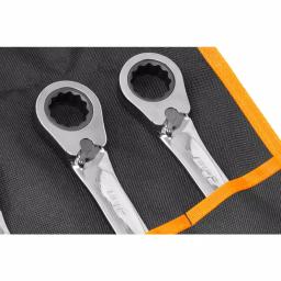 WEN 16-Piece Metric Reversible Ratcheting Combination Wrench Set with Storage Pouch thumbnail 7