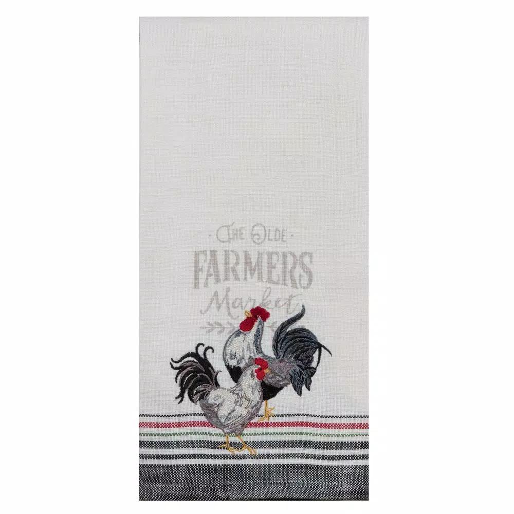 Kay Dee Farmers Market Cotton Multi Kitchen Textiles Set - 4 Piece Rooster Farmhouse Collection