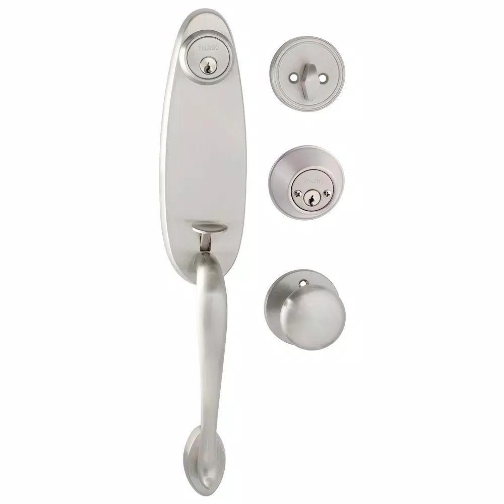 Toledo Fine Locks Tenerife Double Cylinder Satin Chrome Handleset