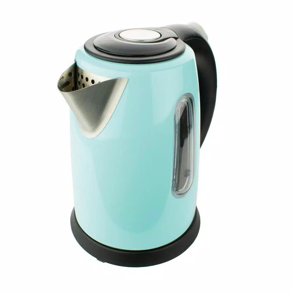 Brentwood Appliances 1-Liter Blue Stainless Steel Cordless Electric Kettle
