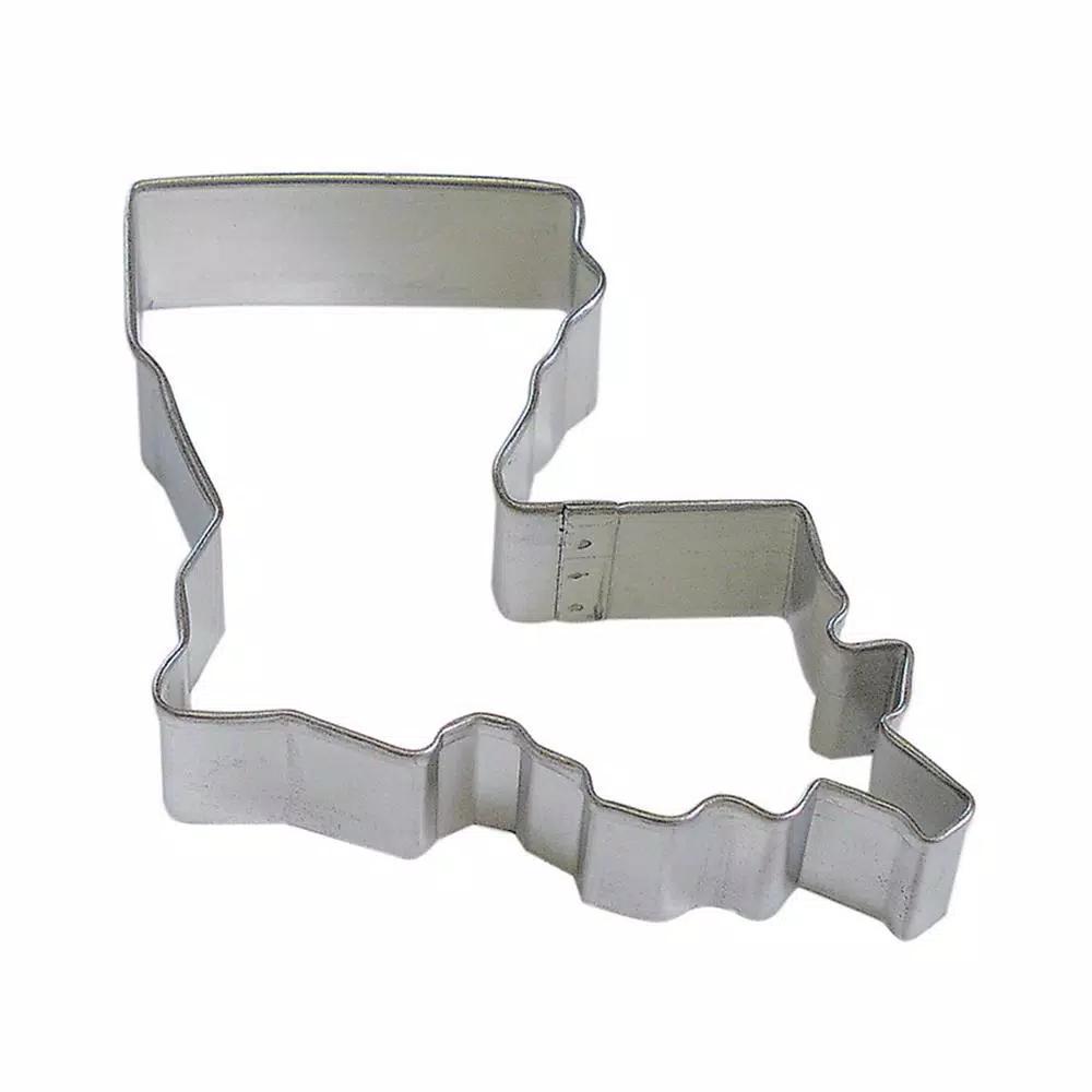 CybrTrayd-R&M 12-Piece Louisiana State Tinplated Steel Cookie Cutter & Recipe Set