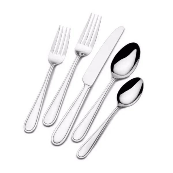 Gourmet Basics by Mikasa Mikasa Gourmet Basics Westfield Frost 20-Piece Stainless Steel Flatware Set, Service for 4