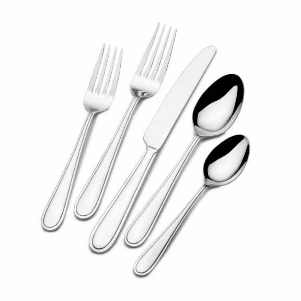 Gourmet Basics by Mikasa Mikasa Gourmet Basics Westfield Frost 20-Piece Stainless Steel Flatware Set, Service for 4