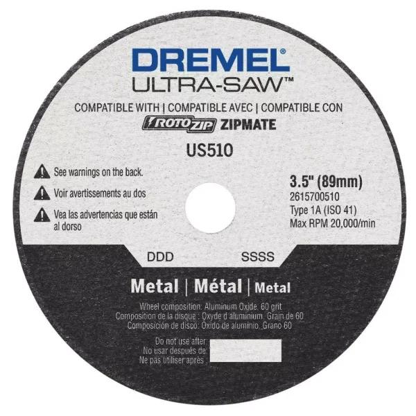 Dremel Ultra-Saw 3.5 in. Metal Cutting Wheel for Ferrous and Nonferrous Metals