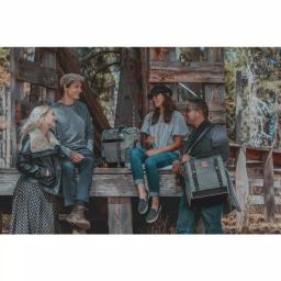 Picnic Time Frontier Heathered Gray Picnic Utility Cooler Bag with Meal Set for Four thumbnail 6
