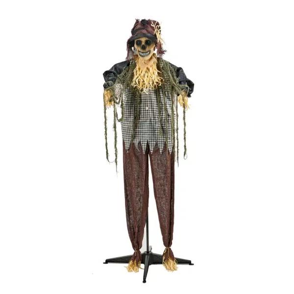 Unbranded 60 in. Animated Standing Scarecrow Halloween Decoration - Voice & Touch Activated