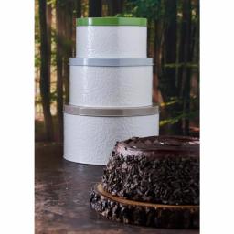 Mason Cash In the Forest Coated-Steel Cake Tin Set with Lids, 3-Piece Nesting Set thumbnail 4