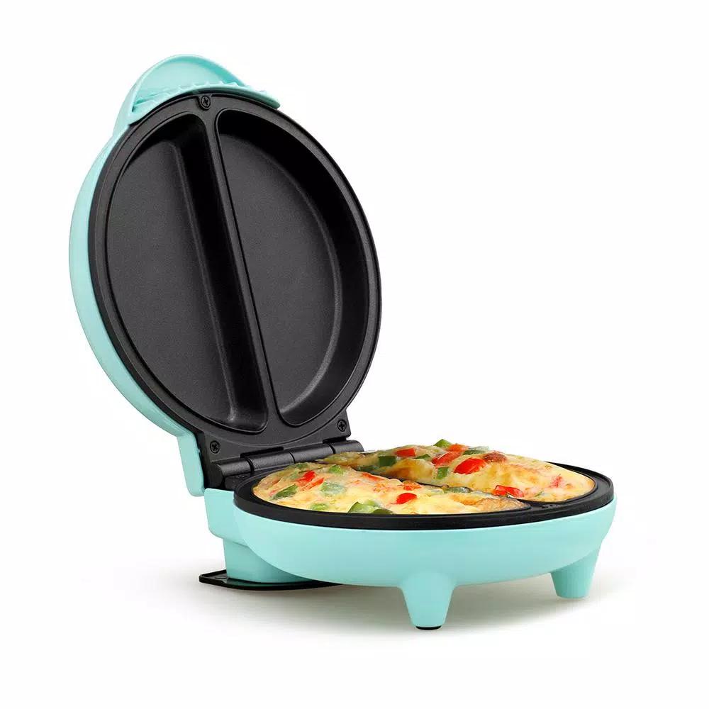 HOLSTEIN HOUSEWARES Holstein 2-Section Omelette Maker, 4-Egg Capacity, Mint and Stainless Steel