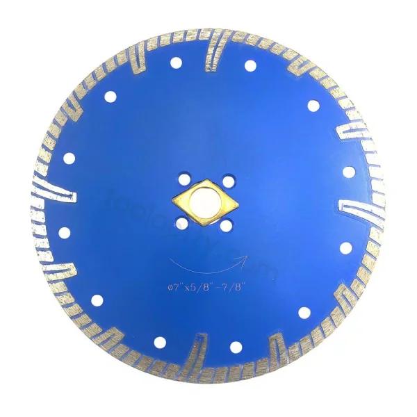 Unbranded 7 in. Samurai Turbo Diamond Blade - Continuous Rim for Granite, Concrete & Brick