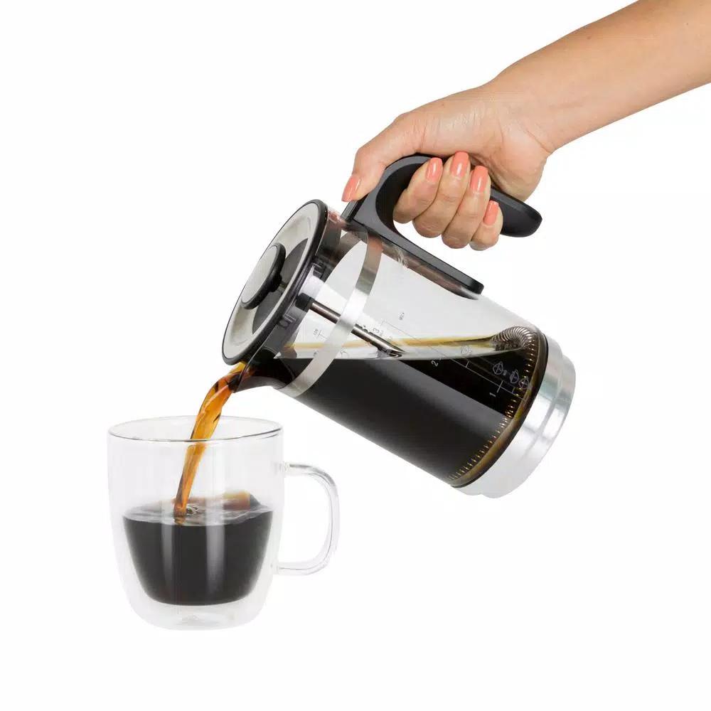 KALORIK Bartista 8-in-1 Electric French Press Coffee Maker, 24 oz. Stainless Steel