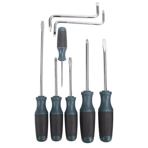 ANVIL 8-Piece Screwdriver Set with Hexagonal Ergonomic Handles