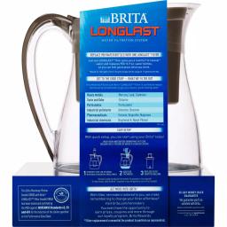 Brita Monterey 10-Cup Water Filter Pitcher with Longlast Filter, Black thumbnail 8
