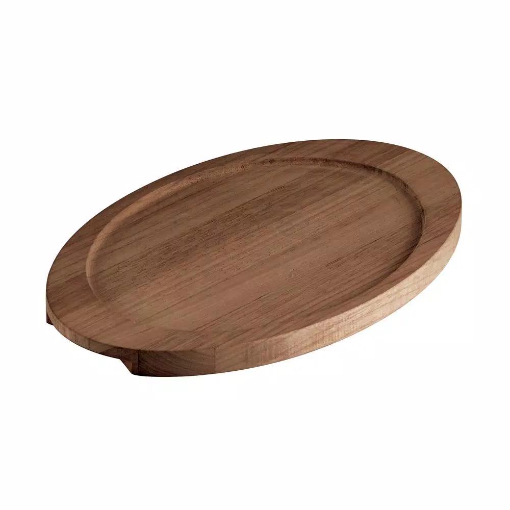 Tramontina 6-Piece 10 in. Cast Iron Fajita Pan Set with Wood Trivets and Handle Mitts