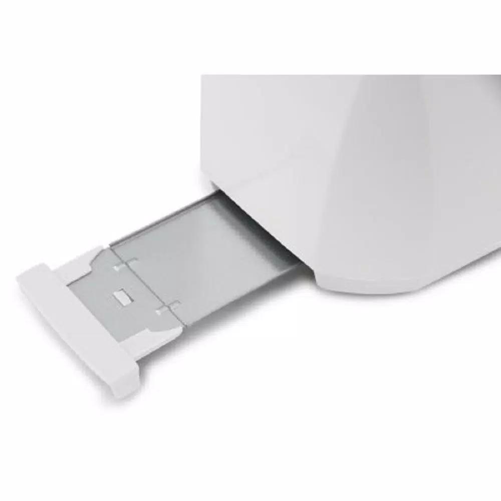 Elite Cuisine 4-Slice White Long Slot Toaster with Cool-Touch Exterior