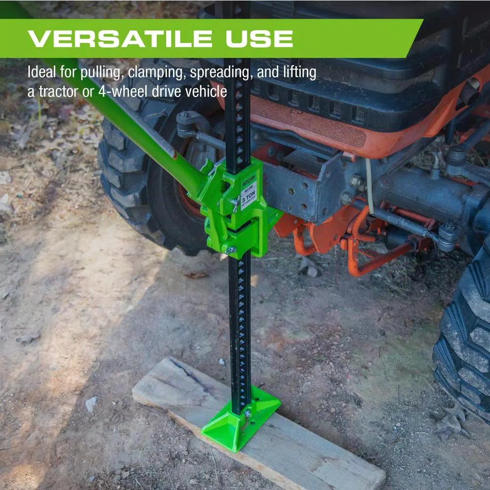Arcan 3-Ton 48 in. Farm Jack, Heavy-Duty Steel Lifting Tool